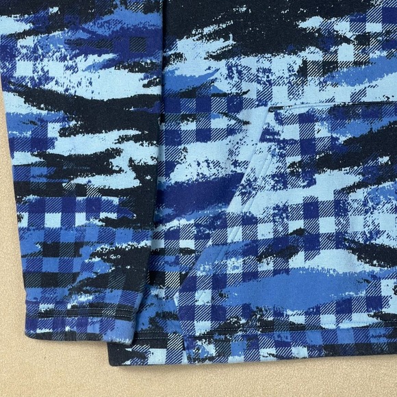 Adidas Hoodie Mens Large Blue Digital Camo Sweatshirt Primegreen Pullover Adult - Picture 3 of 13